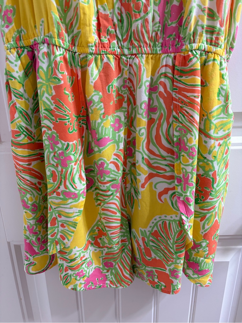 Lilly Pulitzer Target Challis Romper Happy Place Sz M Summer Resort Vacation - Picture 5 of 10